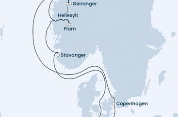 Německo, Dánsko, Norsko z Kielu na lodi Costa Firenze
