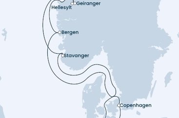 Německo, Dánsko, Norsko z Kielu na lodi Costa Diadema