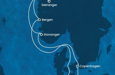 Německo, Dánsko, Norsko z Kielu na lodi Costa Diadema