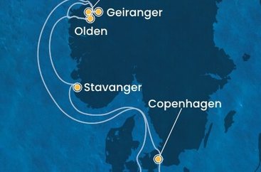 Německo, Dánsko, Norsko z Kielu na lodi Costa Diadema