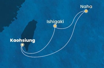 Tchaj-wan, Japonsko na lodi Costa Serena