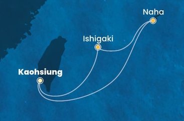 Tchaj-wan, Japonsko na lodi Costa Serena