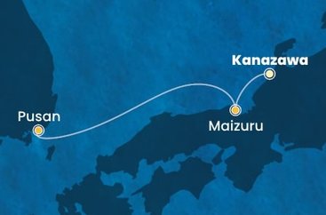 Japonsko, Jižní Korea z Kanazawy na lodi Costa Serena