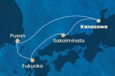 Japonsko, Jižní Korea z Kanazawy na lodi Costa Serena