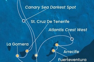 Španělsko, Portugalsko,  z Las Palmas na lodi Costa Fortuna