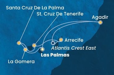 Španělsko, , Maroko z Las Palmas na lodi Costa Fortuna