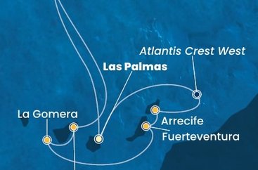 Španělsko, Madeira, La Gomera (Kanárské ostrovy) z Las Palmas na lodi Costa Pacifica