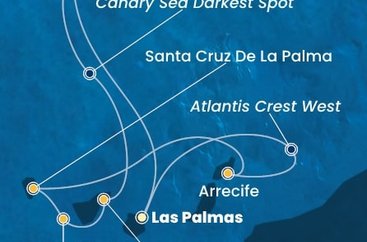 Španělsko, Portugalsko, La Gomera z Las Palmas na lodi Costa Pacifica