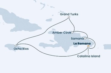 Dominikánská republika, Jamajka, Zámořské území Velké Británie z La Romany na lodi Costa Pacifica