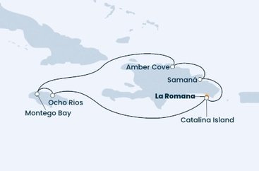 Dominikánská republika, Jamajka z La Romany na lodi Costa Pacifica