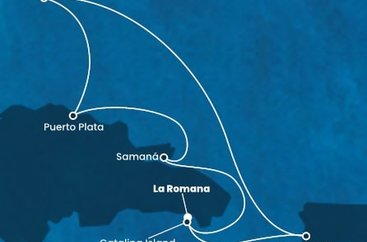 Dominikánská republika, Zámořské území Velké Británie z La Romany na lodi Costa Fascinosa
