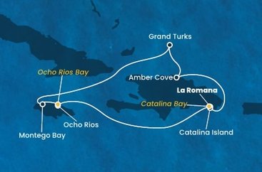 Dominikánská republika, Jamajka, , Zámořské území Velké Británie z La Romany na lodi Costa Fascinosa