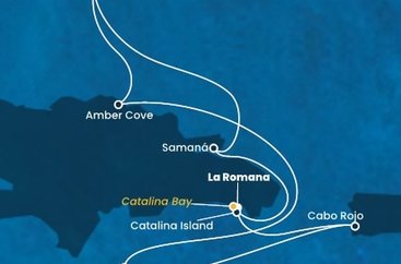 Dominikánská republika, , Zámořské území Velké Británie z La Romany na lodi Costa Fascinosa