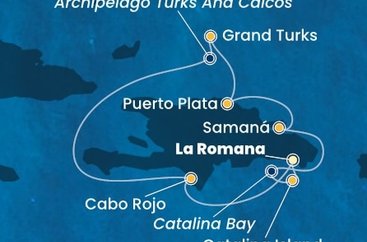 Dominikánská republika, Zámořské území Velké Británie z La Romany na lodi Costa Fascinosa