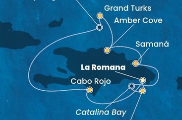 Dominikánská republika, Zámořské území Velké Británie z La Romany na lodi Costa Fascinosa