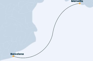 Francie, Španělsko z Marseille na lodi Costa Smeralda