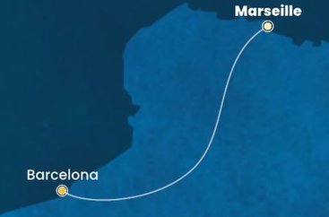Francie, Španělsko z Marseille na lodi Costa Smeralda