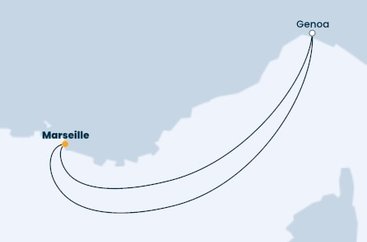 Francie, Itálie z Marseille na lodi Costa Fascinosa