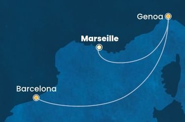 Francie, Itálie, Španělsko z Marseille na lodi Costa Favolosa
