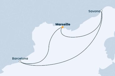 Francie, Itálie, Španělsko z Marseille na lodi Costa Favolosa