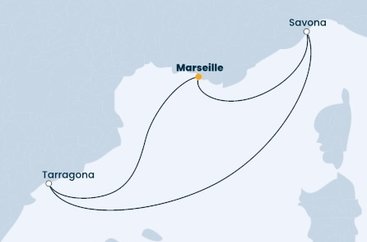 Francie, Itálie, Španělsko z Marseille na lodi Costa Favolosa