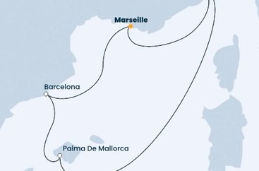 Francie, Itálie, Španělsko z Marseille na lodi Costa Fascinosa
