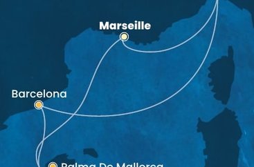 Francie, Itálie, Španělsko z Marseille na lodi Costa Toscana