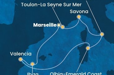 Francie, Španělsko, Itálie z Marseille na lodi Costa Pacifica