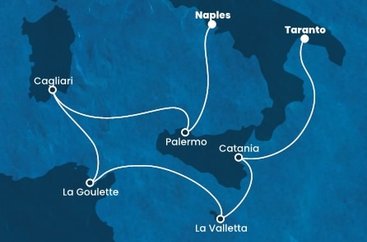Itálie, Tunisko, Malta z Neapole na lodi Costa Fascinosa