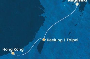 Japonsko, Tchaj-wan, Čína z Nagasaki na lodi Costa Serena