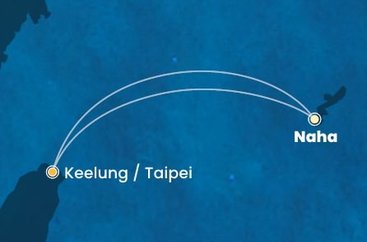 Japonsko, Tchaj-wan z Naha na lodi Costa Serena