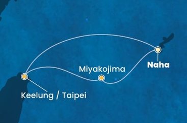 Japonsko, Tchaj-wan z Naha na lodi Costa Serena