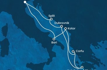 Itálie, Černá Hora, Řecko, Chorvatsko na lodi Costa Deliziosa