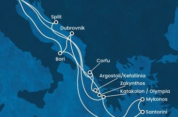 Itálie, Chorvatsko, Řecko na lodi Costa Deliziosa