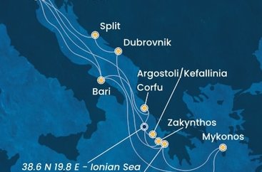 Itálie, Řecko, Chorvatsko na lodi Costa Deliziosa