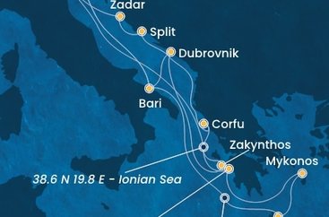 Itálie, Řecko, Chorvatsko na lodi Costa Deliziosa