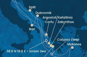 Itálie, Řecko, Chorvatsko z Marghery na lodi Costa Deliziosa