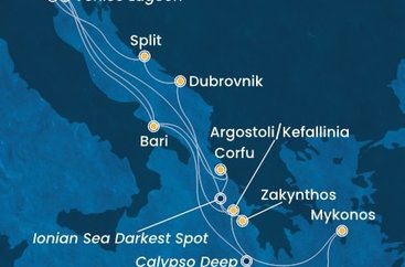 Itálie, Řecko, Chorvatsko z Marghery na lodi Costa Deliziosa