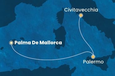 Španělsko, Itálie z Palma de Mallorca na lodi Costa Toscana