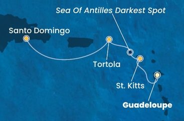 Guadeloupe, Svatý Kryštof a Nevis, Britské Panenské ostrovy, Dominikánská republika z Pointe-à-Pitre na lodi Costa Fascinosa