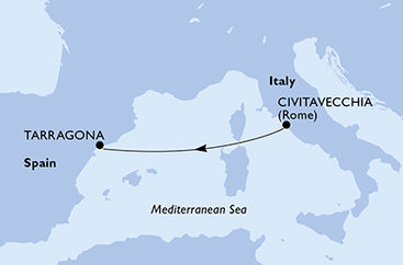 Itálie, Španělsko z Civitavecchia na lodi MSC Meraviglia