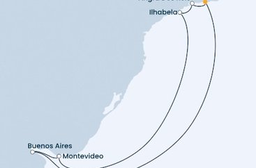 Brazílie, Uruguay, Argentina z Rio de Janeira na lodi Costa Fortuna