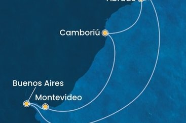 Brazílie, Argentina, Uruguay z Rio de Janeira na lodi Costa Favolosa