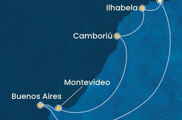 Brazílie, Argentina, Uruguay z Rio de Janeira na lodi Costa Favolosa