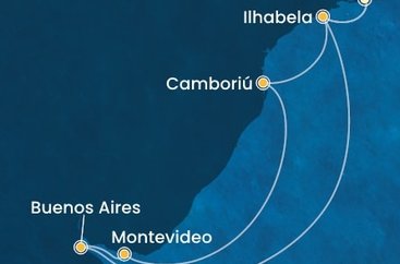 Brazílie, Argentina, Uruguay z Rio de Janeira na lodi Costa Favolosa