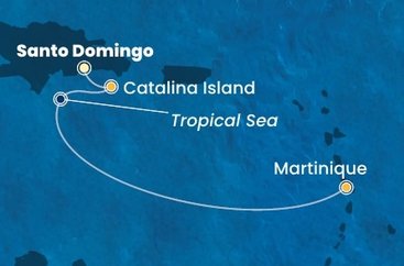 Dominikánská republika, Martinik ze Santo Dominga na lodi Costa Fascinosa