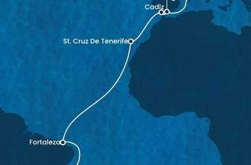 Brazílie, Španělsko ze Salvadoru na lodi Costa Diadema