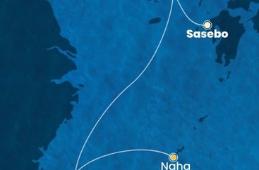 Japonsko, Jižní Korea, Tchaj-wan ze Saseba na lodi Costa Serena