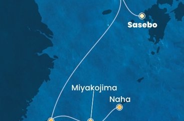 Japonsko, Jižní Korea, Tchaj-wan ze Saseba na lodi Costa Serena
