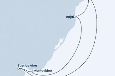 Brazílie, Uruguay, Argentina ze Santosu na lodi Costa Favolosa